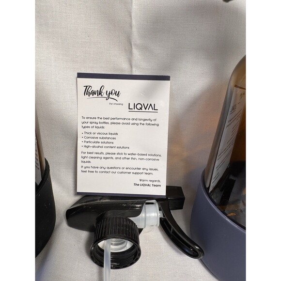 Two 16oz Empty Glass Spray Bottle Refillable Containers with Silicone Sleeve - Picture 2 of 9